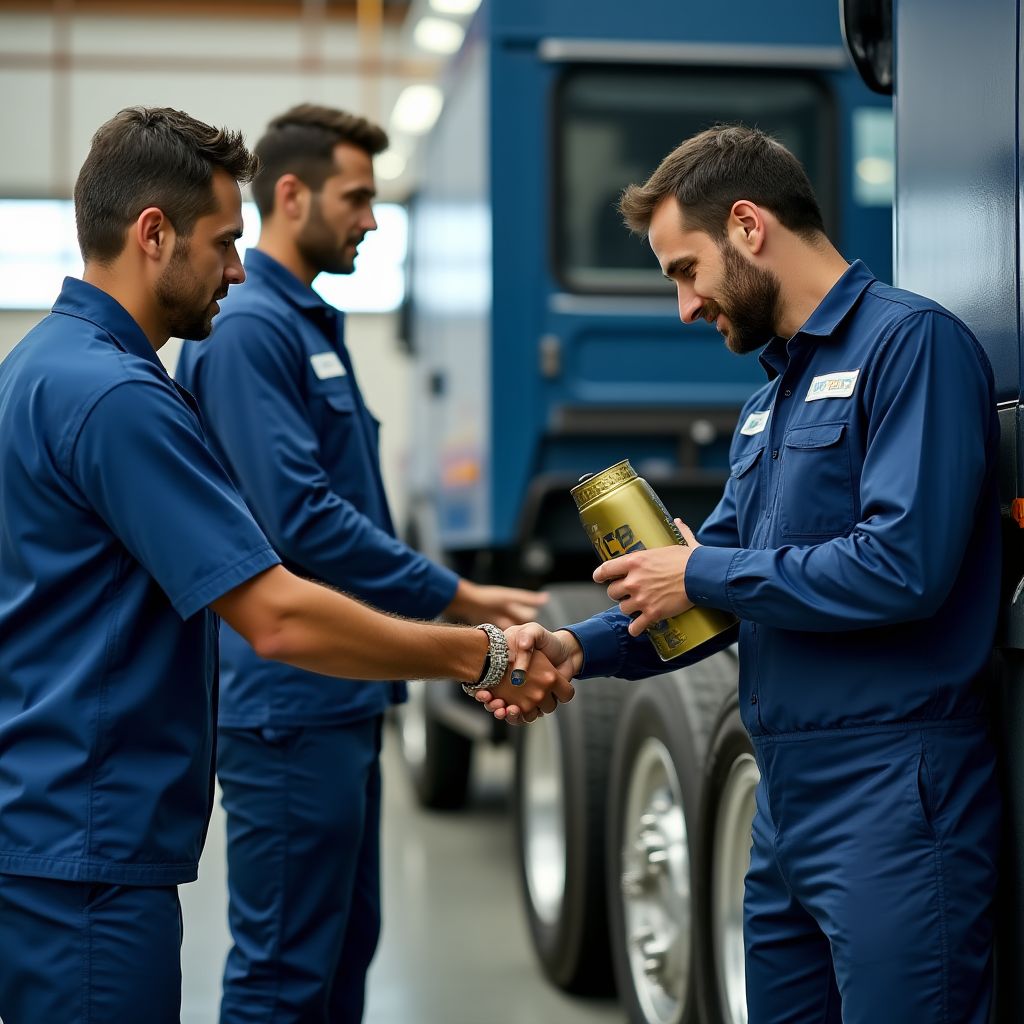 Lubricentro YPF con mecánicos trabajando