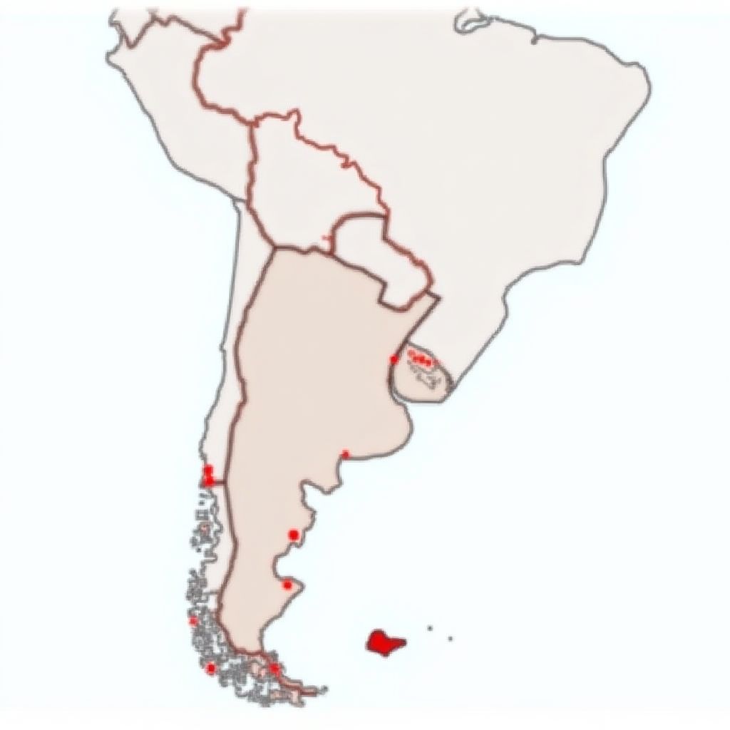 Mapa de estaciones YPF en Argentina